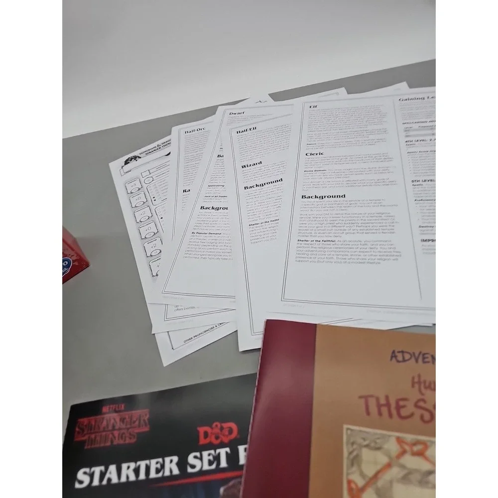 Stranger Things Dungeons & Dragons‎ Starter Set Missing Dice Only